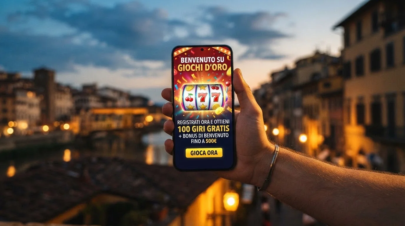 Homepage di un nuovo casinò ADM del 2026 con l'offerta di benvenuto in primo piano