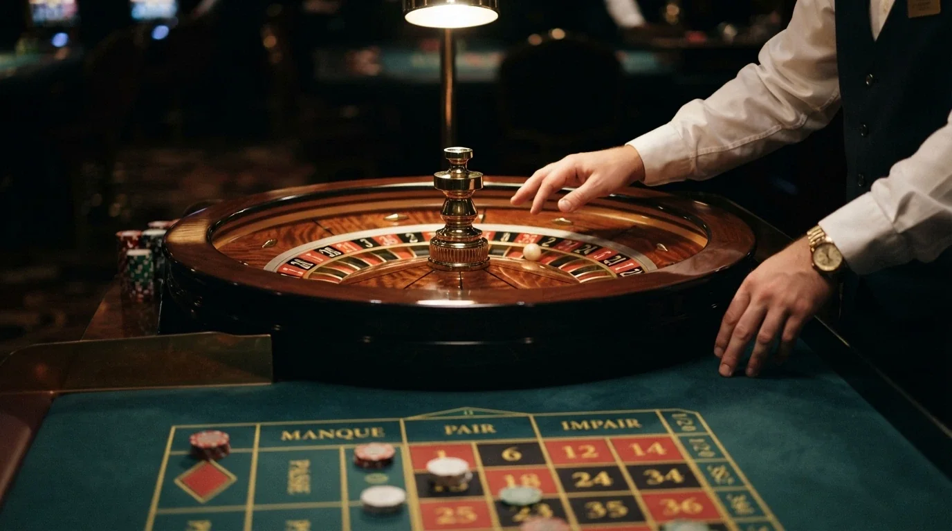 Un primo piano del tavolo di roulette francese in streaming dal Casinò di Sanremo