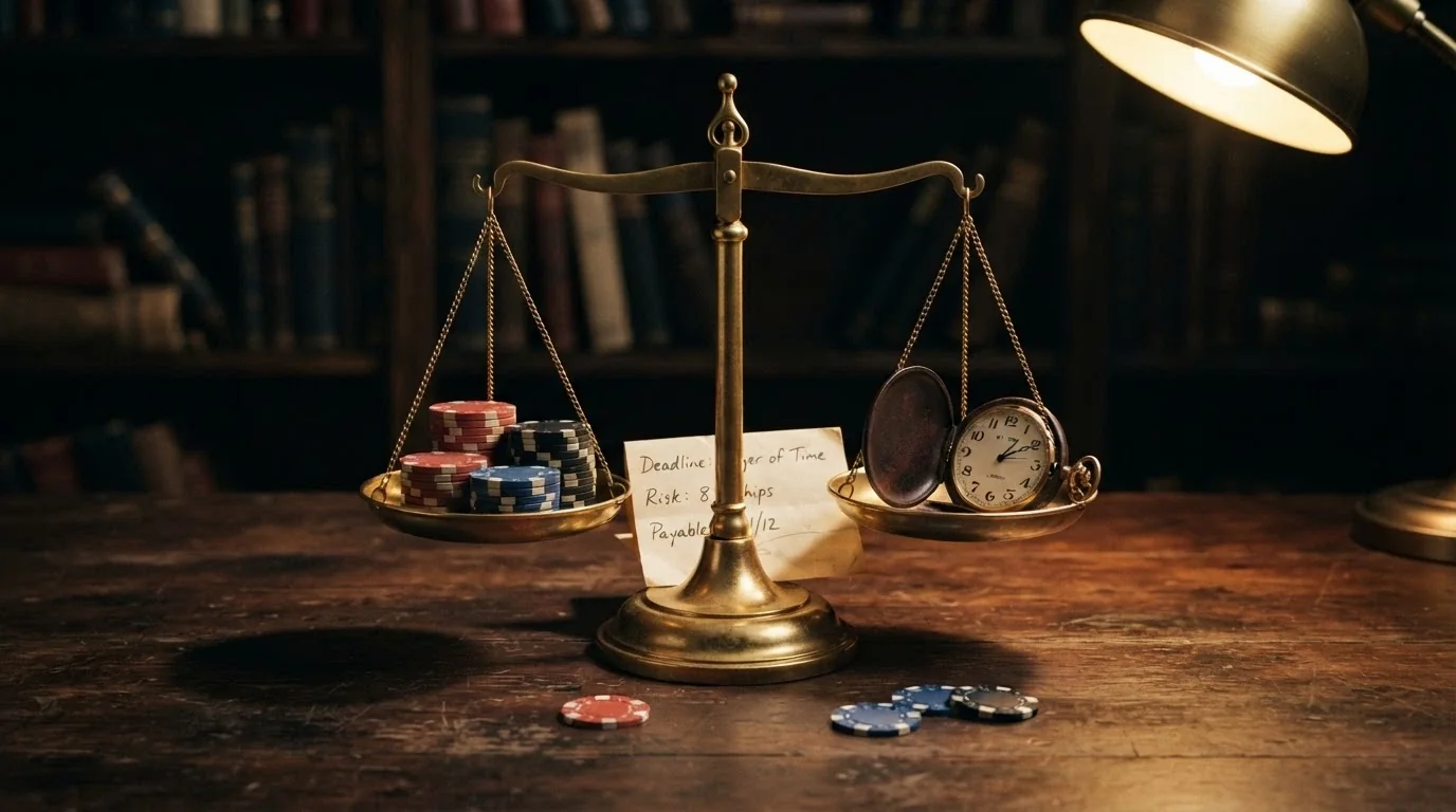 Una bilancia stilizzata che pesa da un lato la percentuale del bonus (300%) e dall'altro le condizioni (wagering, validità, tipo bonus), con il piatto delle condizioni che scende.