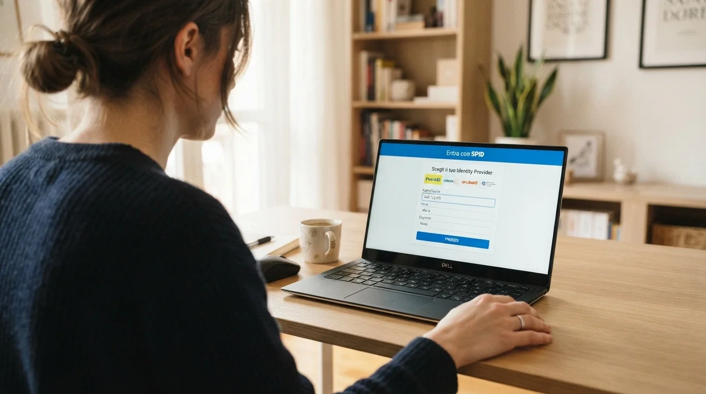 Schermata del processo di accesso con SPID su un casinò online, con i campi dati acquisiti automaticamente evidenziati